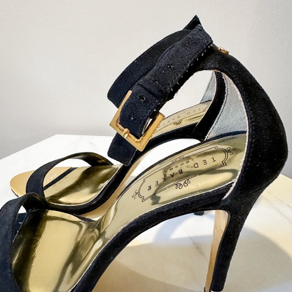 Ted Baker black suede sandal heels - Picture 4 of 10